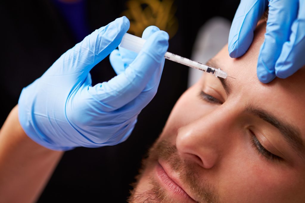 man receives Botox injections for depression during outpatient mental health in South Florida
